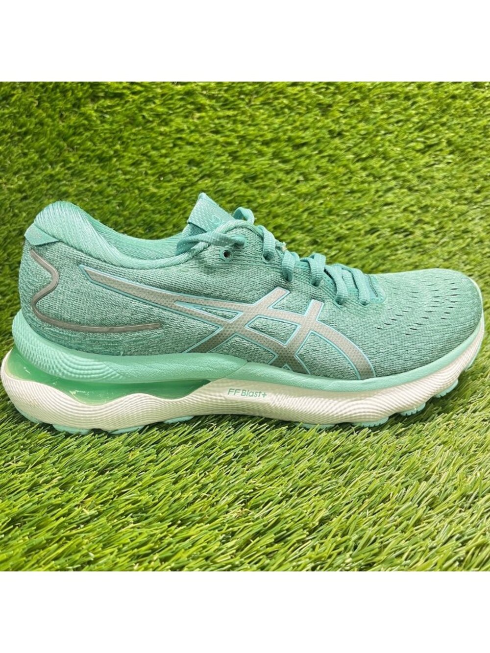 Asics Gel Nimbus 24 Womens Size 7.5 Blue White Athletic Running Shoes Sneakers